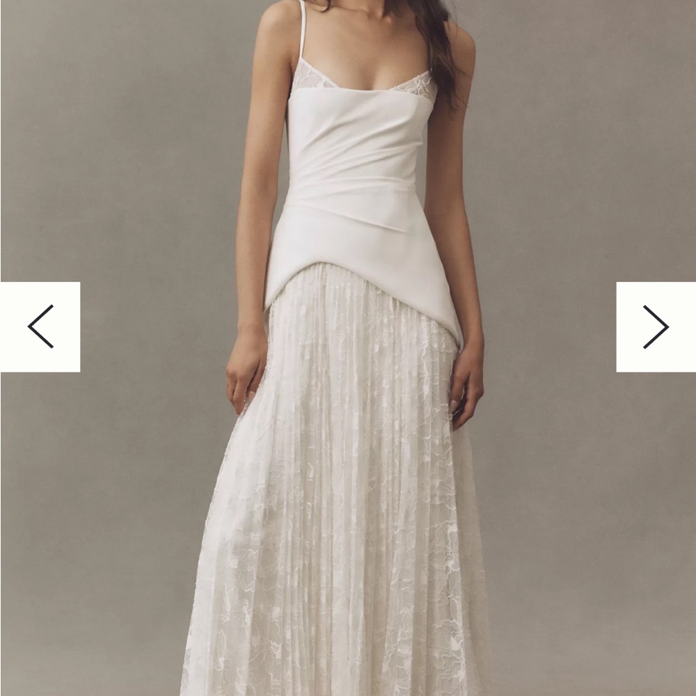 AMUR Leighton White Lace Wedding Dress